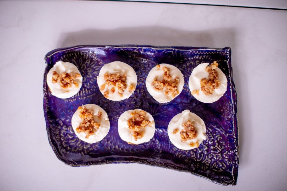 Cheesecake-Filled Chocolate Eggs — homemade cheesecake