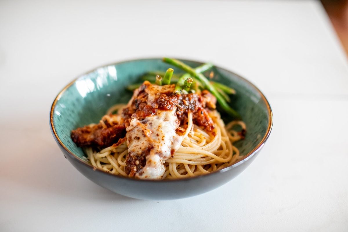 Garlicky Spaghetti Aglio e Olio with Parmesan — homemade spaghetti