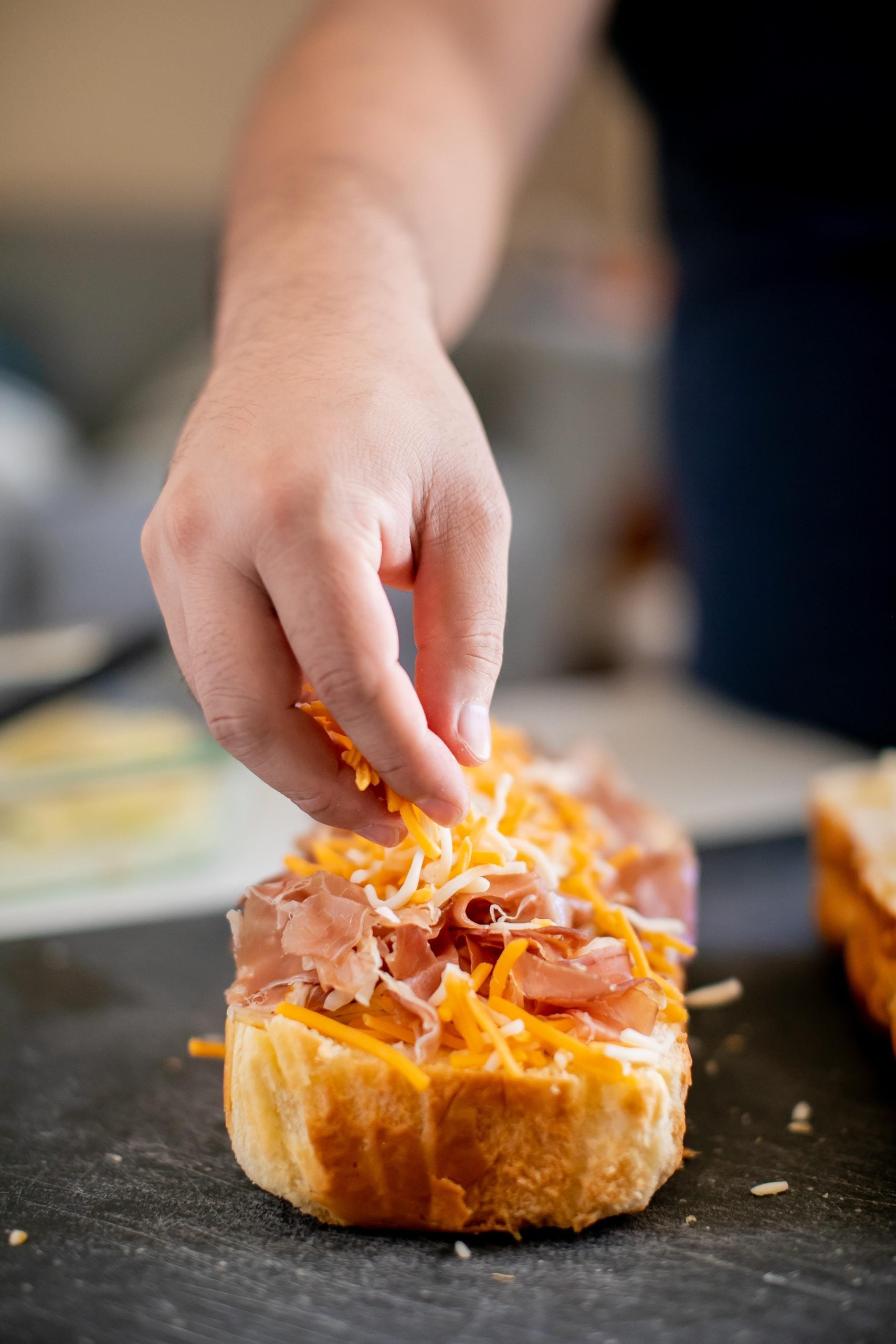 Hot Ham & Swiss Sandwich (Skillet Pressed)