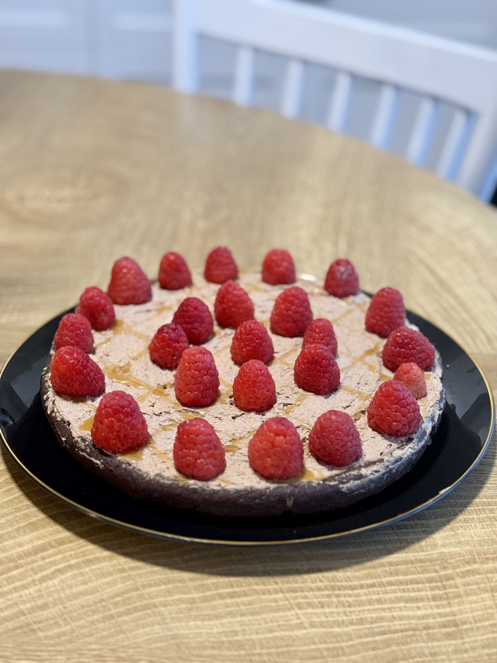 No-Bake Chocolate Tart with Raspberry