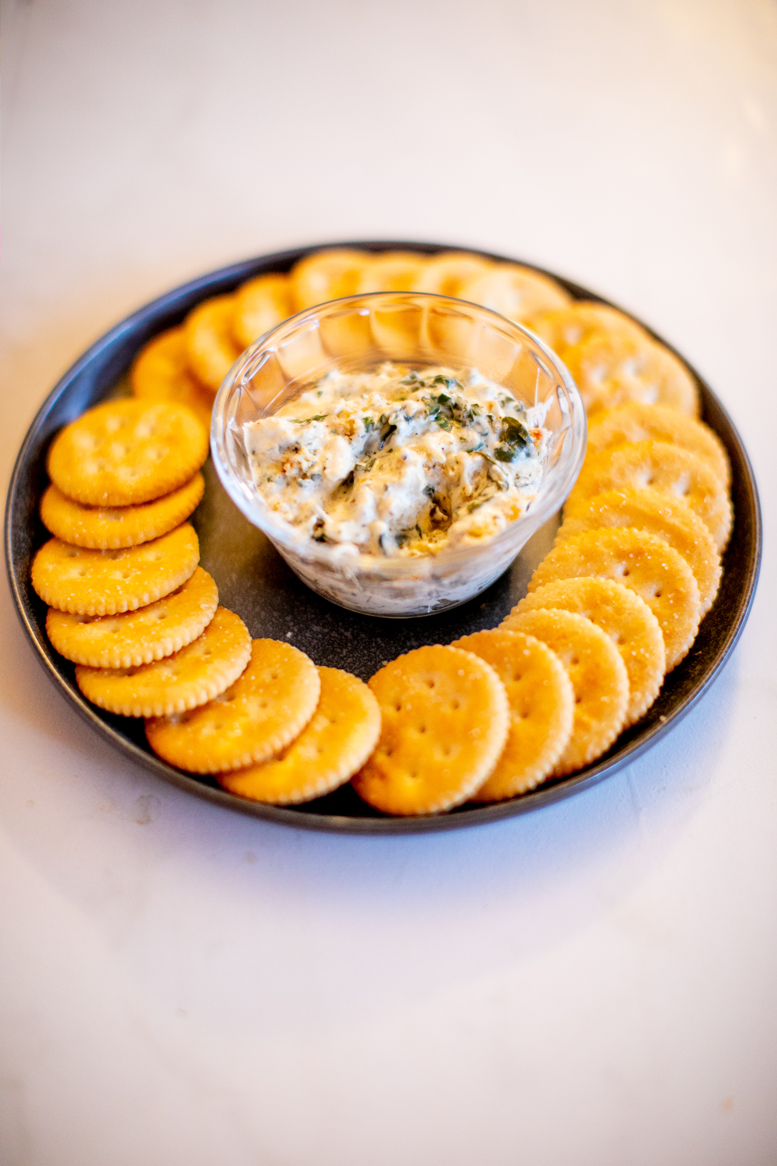 24) Spinach and Artichoke Dip (Baked, Served Warm)
