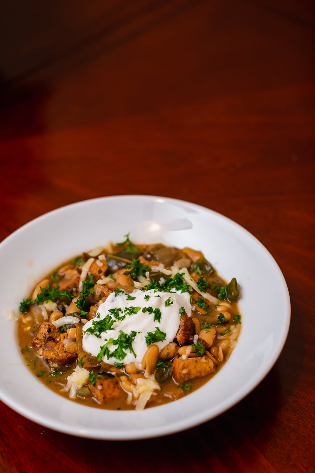 Slow-Cooker White Bean, Tomato & Rosemary Stew