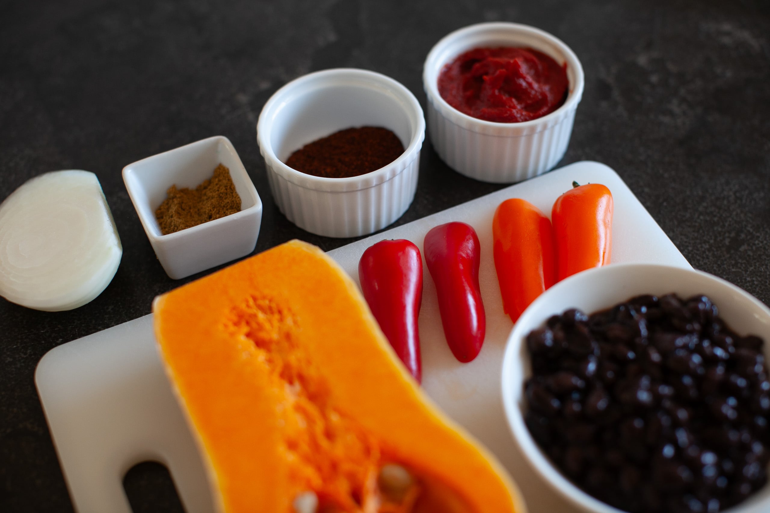 12) Sweet Potato & Black Bean Chili (Meatless)