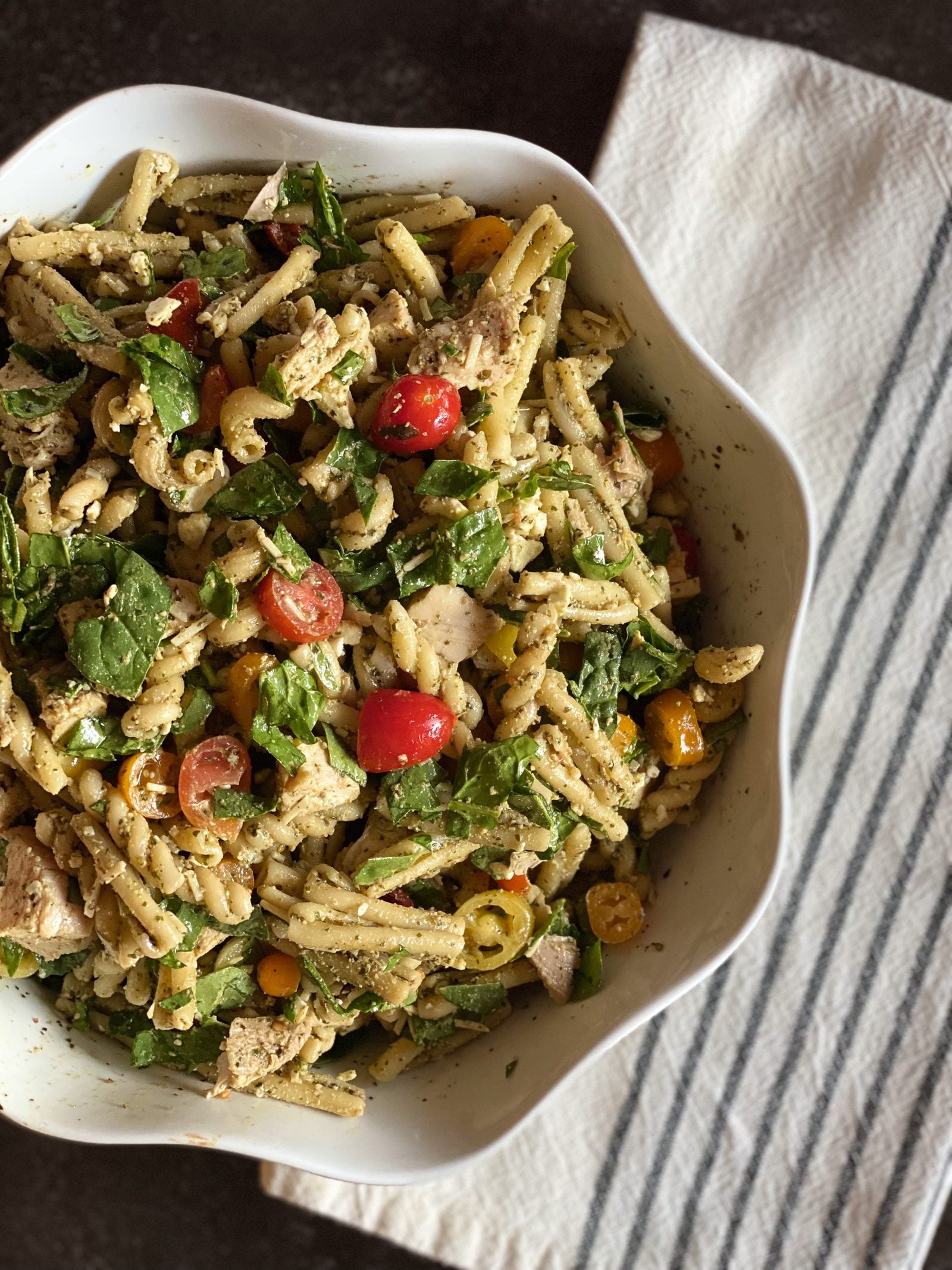 Pesto Pasta Salad with Mozzarella
