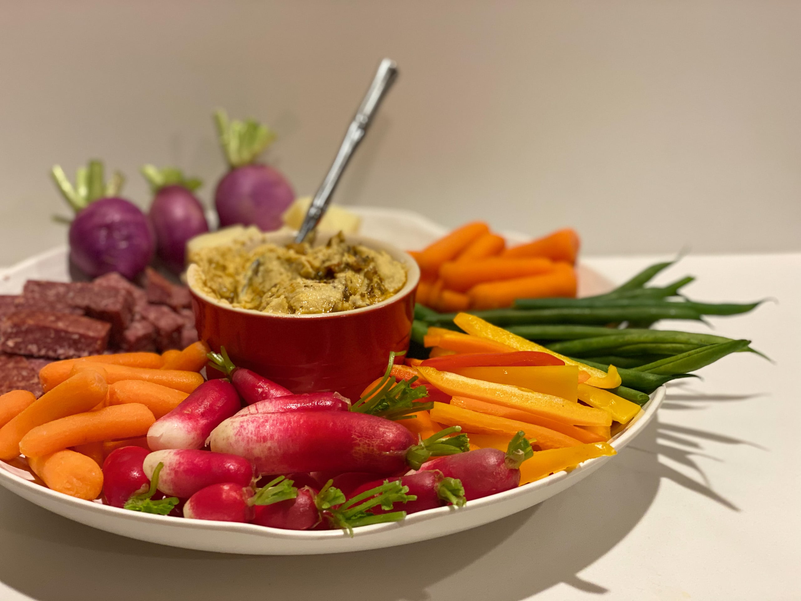 Spring Veggie Crudités with Green Goddess Dip