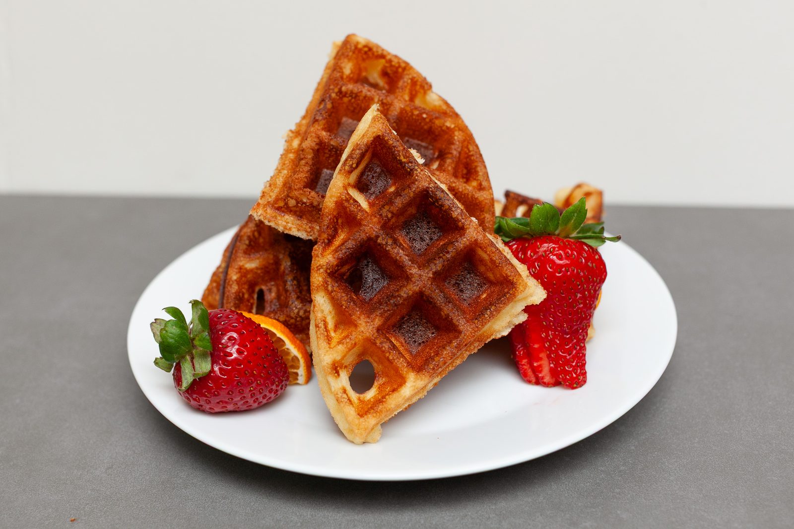 Belgian Waffles with Berry Compote